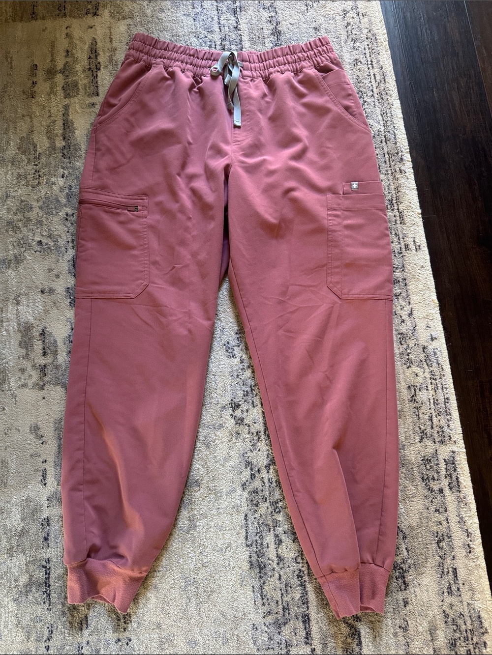 Figs Jogger Cargo Scrub Pants - Dusty Rose